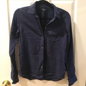 Madewell navy button down casual XS